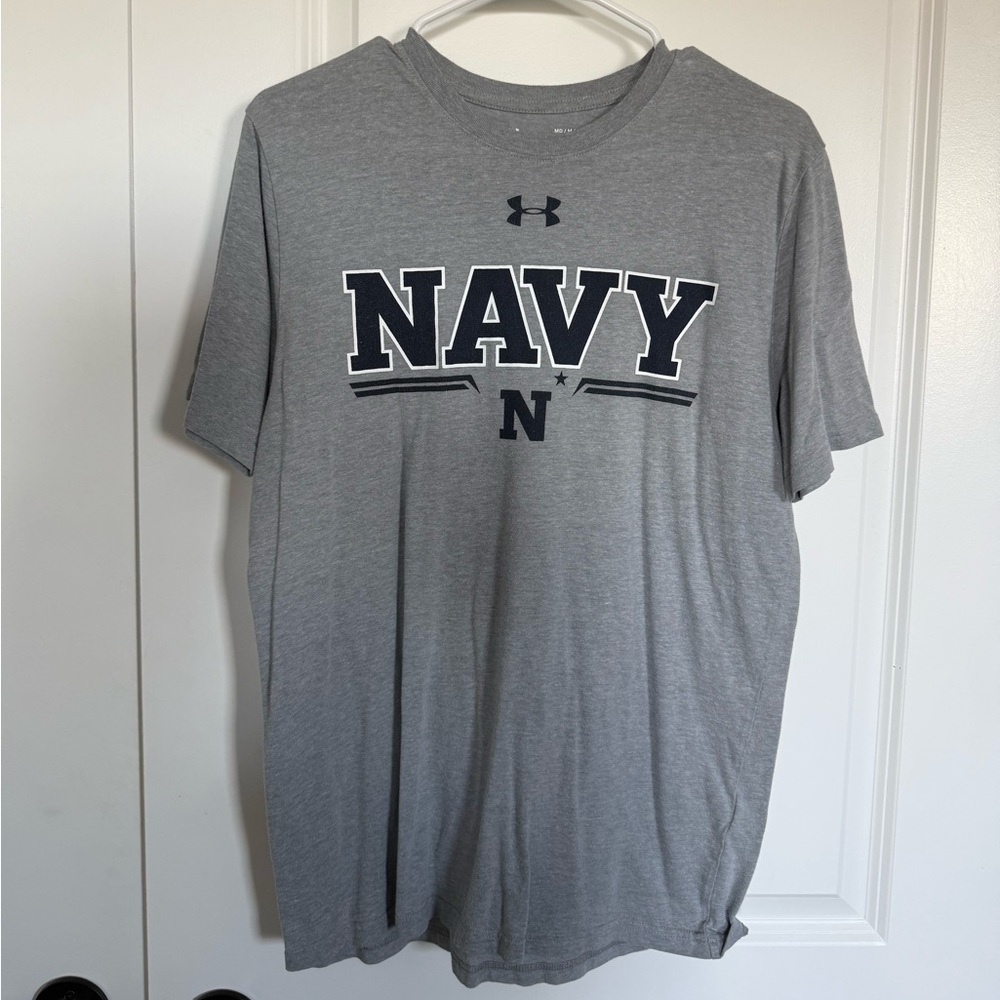Under Armour Gray Navy Graphic Short-Sleeve Tee